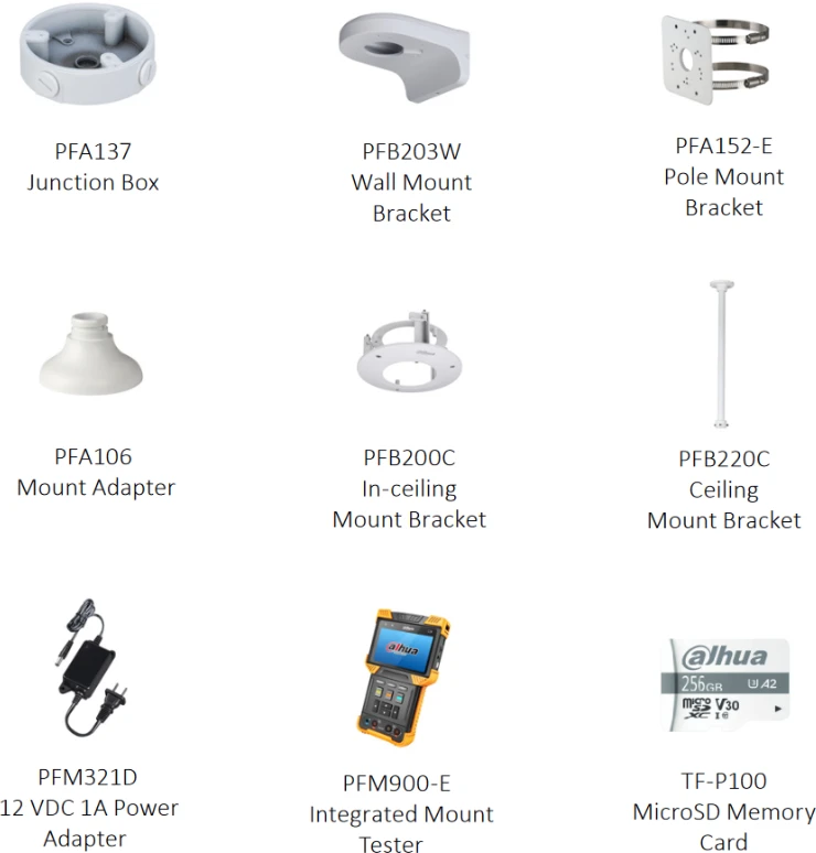 Dahua Technology Co Mini IP valdoma kamera 2MP STARLIGHT (1920x1080) 1 ~ 25 kadrų per sekundę, 4x priartinimas, IP 66, IK10, IVS