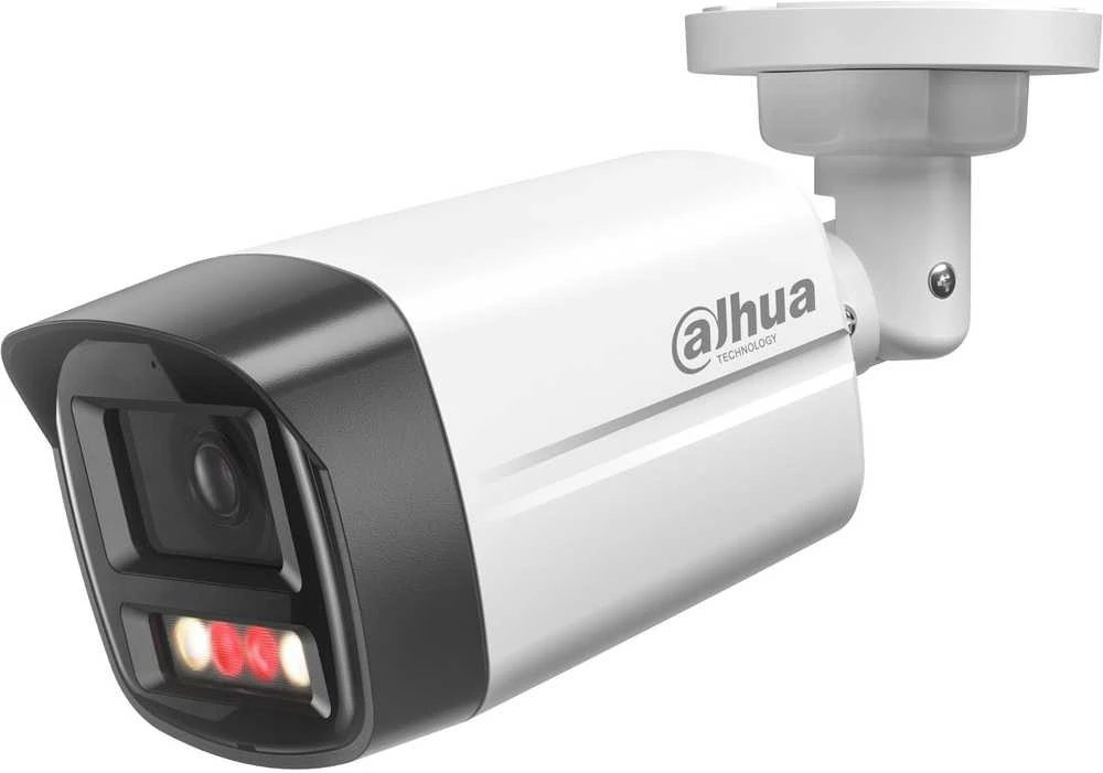 „Dahua Technology Co“ IP kamera, cilindras, 4MP, 1/2.9 colio, 2.8 mm, 94° F1.6, 25 kadrai per sekundę, IR+LED, 30 m, WDR, IVS, IP67, mikrofonas