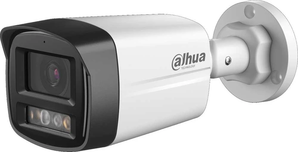 „Dahua Technology Co“ IP kamera, cilindras, 4MP, 1/2.9 colio, 2.8 mm, 94° F1.6, 25 kadrai per sekundę, IR+LED, 30 m, WDR, IVS, IP67, mikrofonas