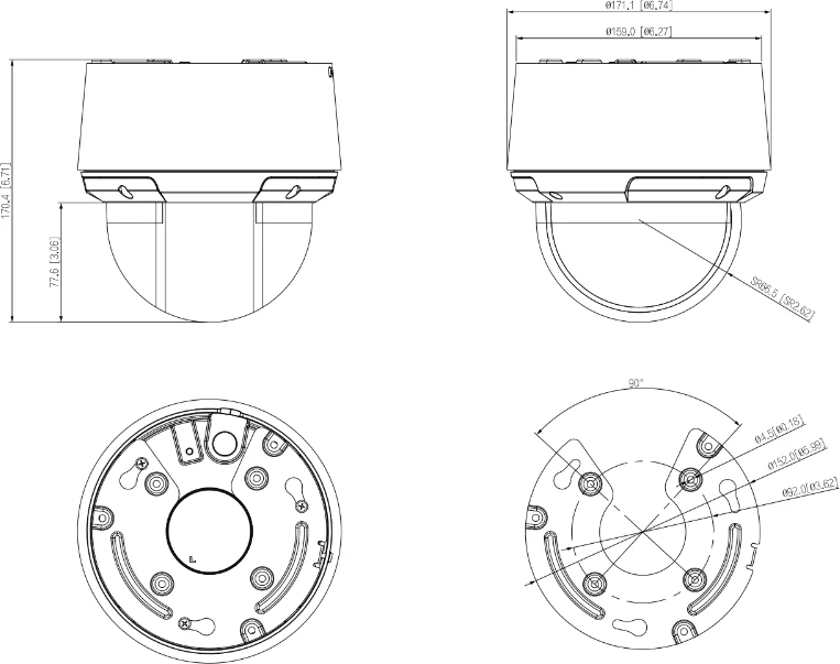 IP GREITASUKĖ LAUKO KAMERA SD4A216DB-HNY WizSense 5 ... 80 mm DAHUA