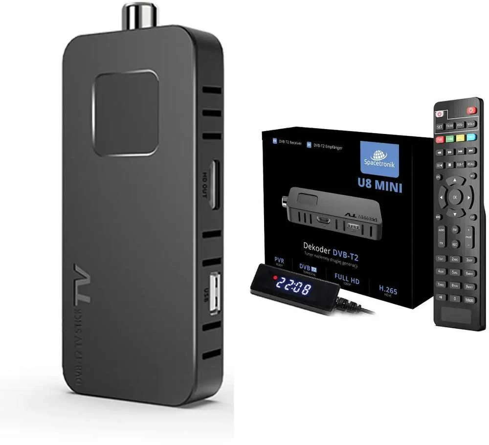 Dekoderis DVB-T2 H.265 Spacetronik U8 Mini