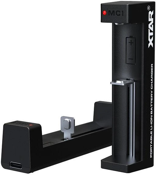 Įkroviklis do akumulatorów cylindrycznych Li-ion Xtar MC1 USB-C aprašymas - Prekės nuotrauka