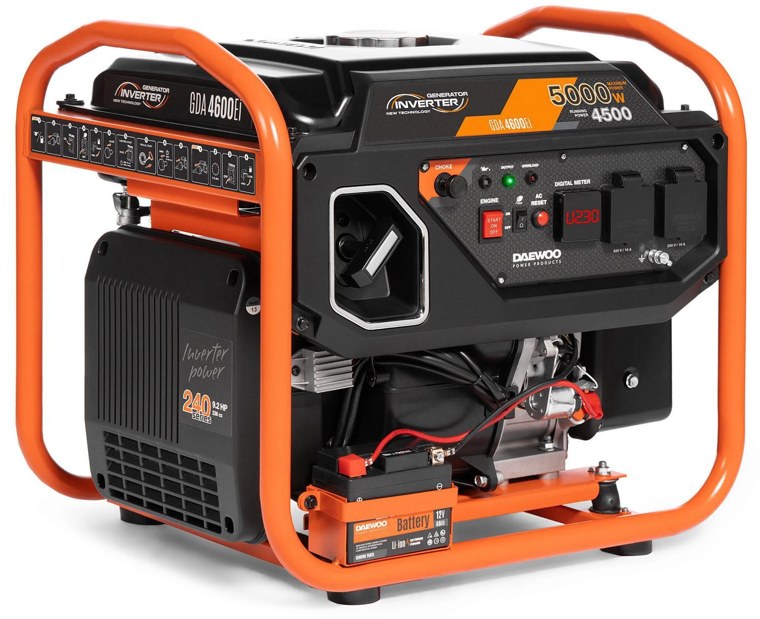 „Daewoo Power Products“ DAEWOO GDA 4600Ei 5,0 kW keitiklio generatorius aprašymas - Prekės nuotrauka