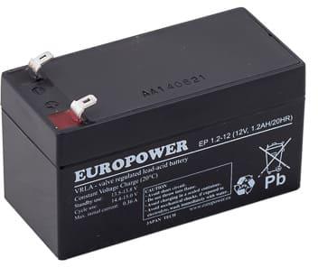 EUROPOWER EP serijos AGM baterija 12V 1,2Ah (tarnavimo laikas 6-9 metai) aprašymas - Prekės nuotrauka EUROPOWER EP serijos AGM baterija 12V 1,2Ah (tarnavimo laikas 6-9 metai) aprašymas - Prekės nuotrauka