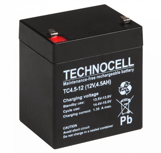 AGM TECHNOCELL serijos TC 12V 4,5Ah akumuliatorius aprašymas - Prekės nuotrauka