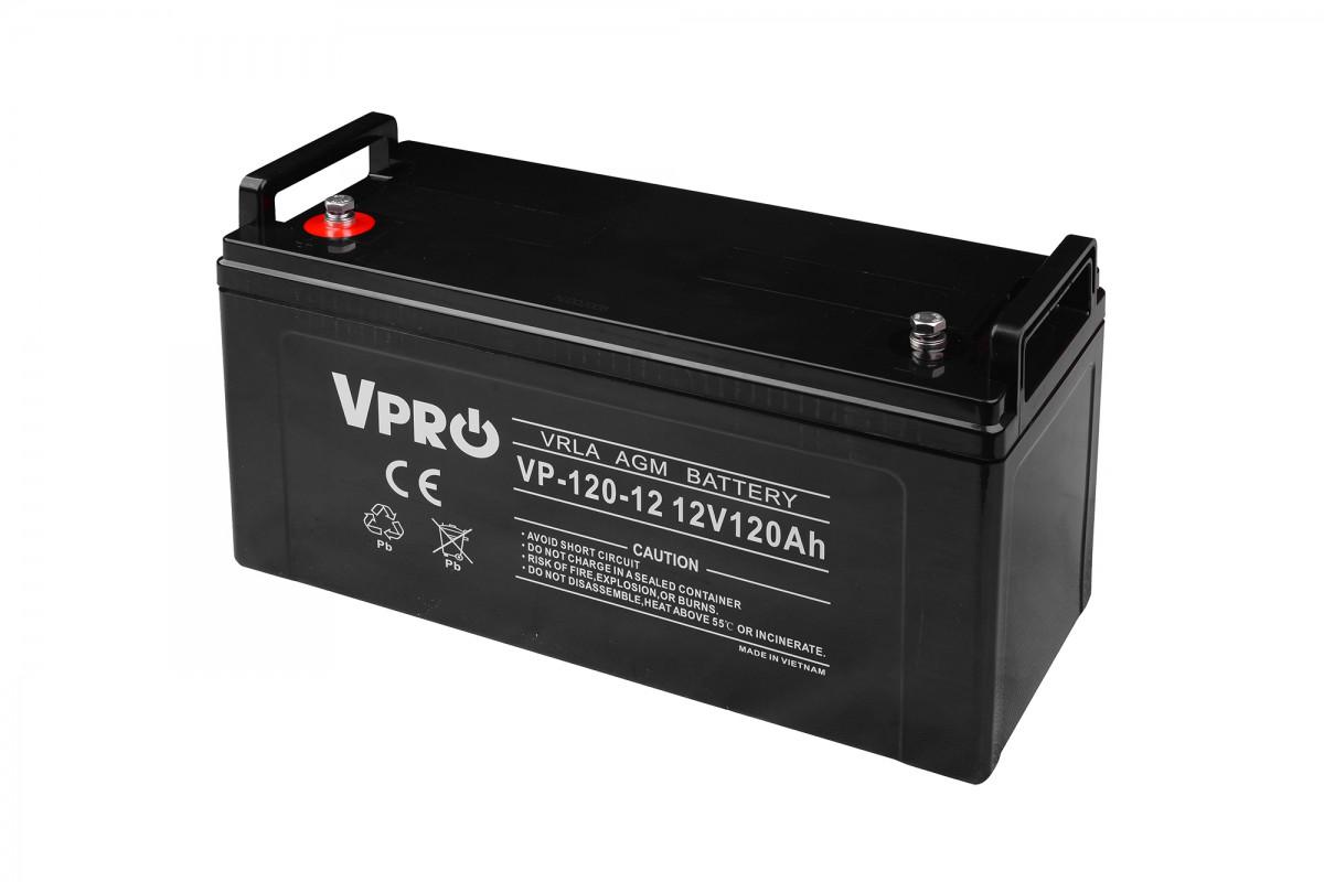 VOLT POLSKA AGM VPRO 12V 120Ah VRLA baterija Nereikalauja priežiūros aprašymas - Prekės nuotrauka