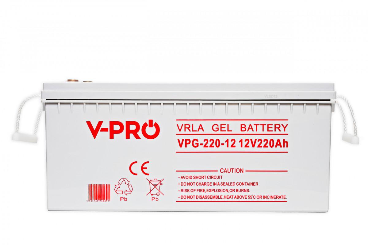 Akumuliatorius Volt Polska Gel VPRO Solar 12V 220Ah aprašymas - Prekės nuotrauka