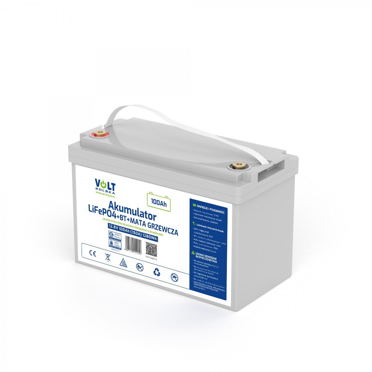 Volt Azo Digital Akumuliatorius LiFePO4 12,8V 100 Ah (150A) + BMS + BLUETOOTH + MATA GRZEWCZA aprašymas - Prekės nuotrauka Volt Azo Digital Akumuliatorius LiFePO4 12,8V 100 Ah (150A) + BMS + BLUETOOTH + MATA GRZEWCZA aprašymas - Prekės nuotrauka
