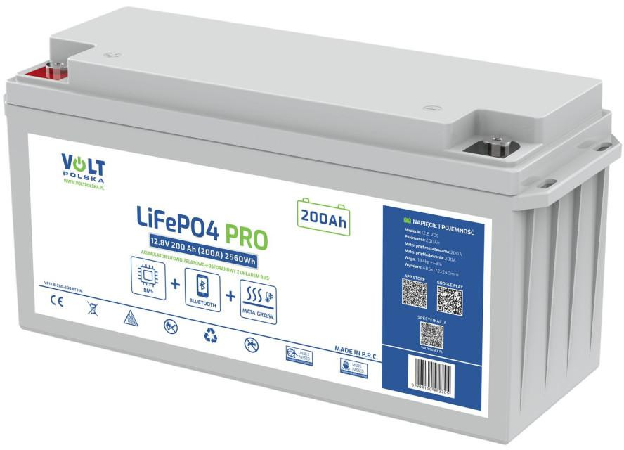 Akumuliatorius Volt Polska LiFePO4 12,8V 200 Ah (200A) + BMS + BLUETOOTH + MATA aprašymas - Prekės nuotrauka Akumuliatorius Volt Polska LiFePO4 12,8V 200 Ah (200A) + BMS + BLUETOOTH + MATA aprašymas - Prekės nuotrauka