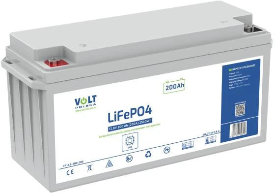 ACV akumuliatorius VOLT POLSKA LITOWO-ŻELAZOWO-FOSFORANOWY LiFePO4 12,8V 200Ah 200A aprašymas - Prekės nuotrauka