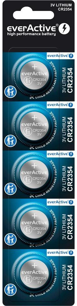 Baterija CR2354 everActive (lizdinė pakuotė, 5 vnt.) aprašymas - Prekės nuotrauka Baterija CR2354 everActive (lizdinė pakuotė, 5 vnt.) aprašymas - Prekės nuotrauka