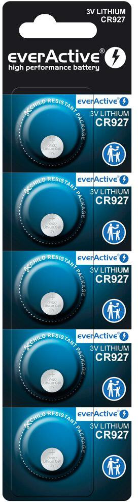 CR927 „everActive“ baterija (5 vnt. pakuotėje) aprašymas - Prekės nuotrauka