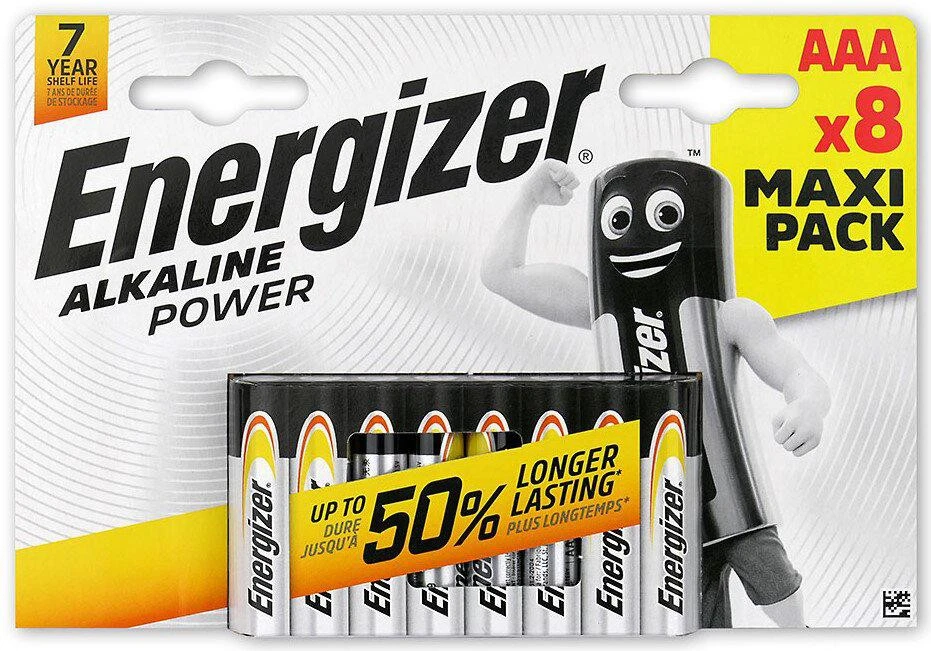 Bateria LR03 / AAA Energizer Alcaline Power (blister 8 vnt.) aprašymas - Prekės nuotrauka