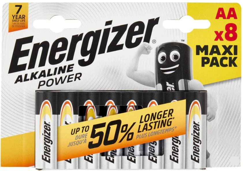 Bateria LR6 / AA Energizer Alcaline Power (blister 8 vnt.) aprašymas - Prekės nuotrauka