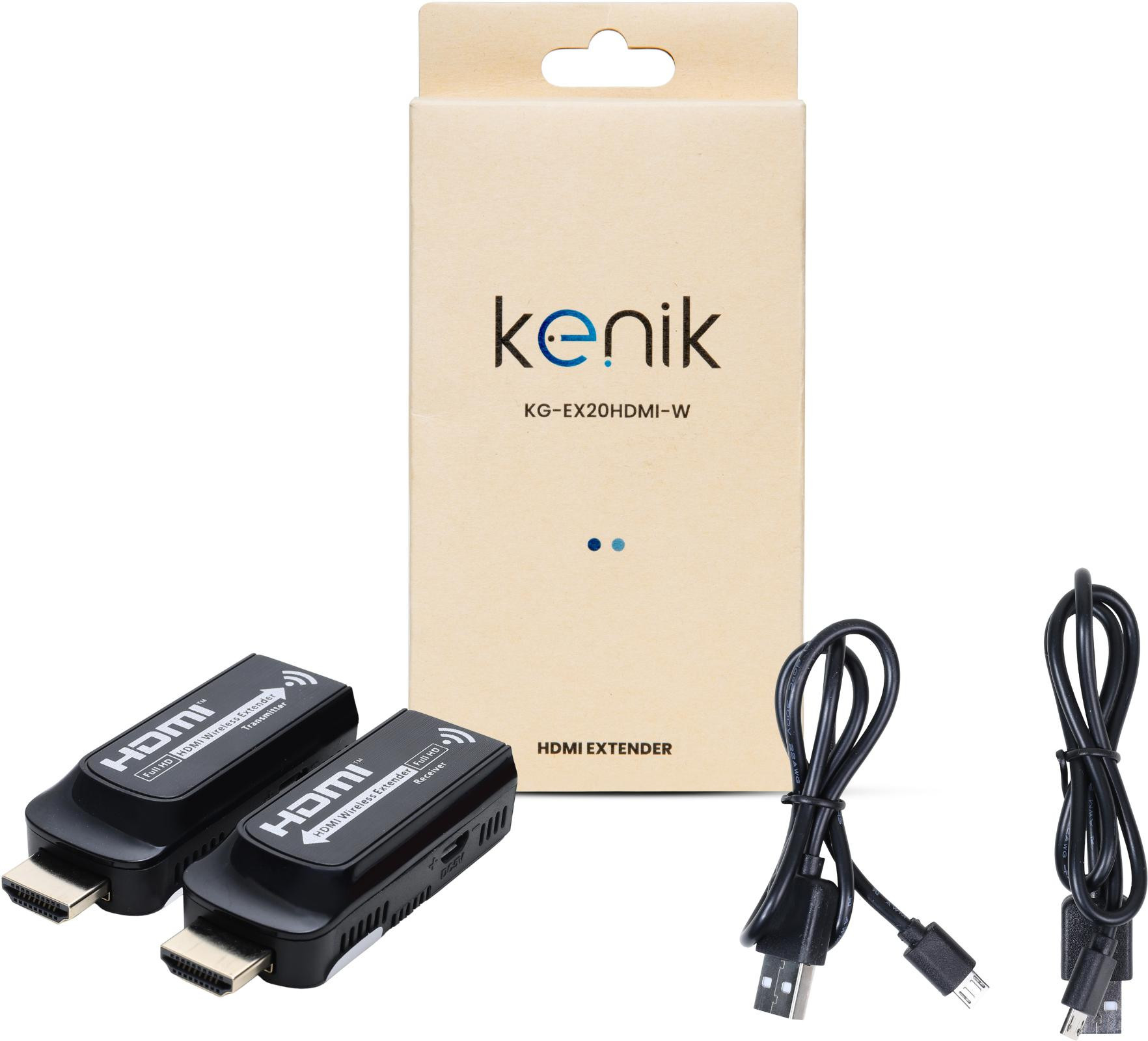 Belaidis HDMI ilgintuvas Kenik KG-EX20HDMI-W aprašymas - Prekės nuotrauka