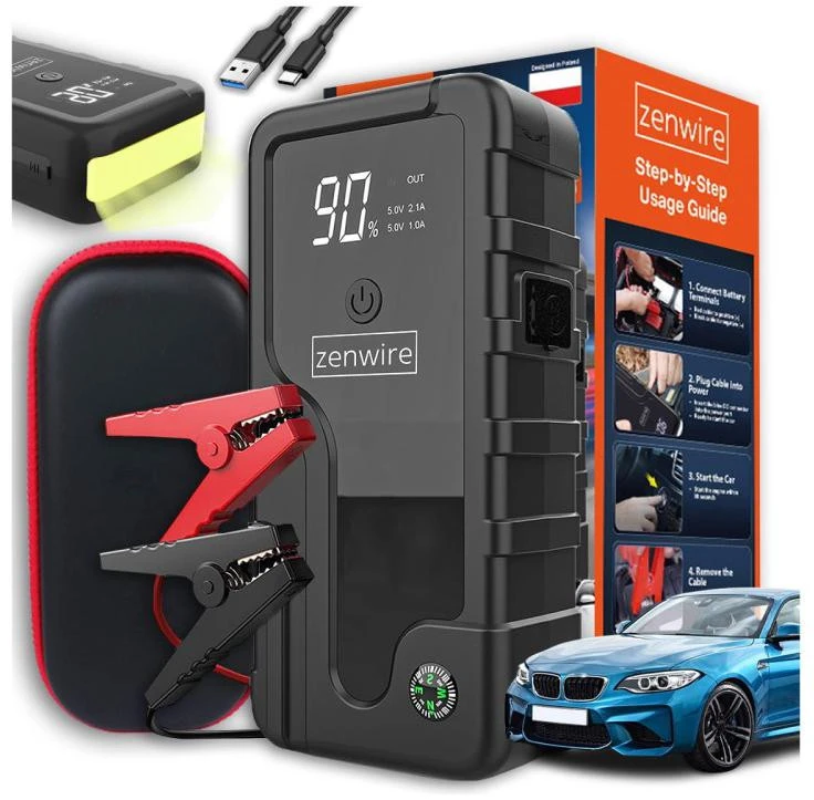 Booster Jump Starter 6400 mAh Car Powerbank Zenwire CY16 aprašymas - Prekės nuotrauka