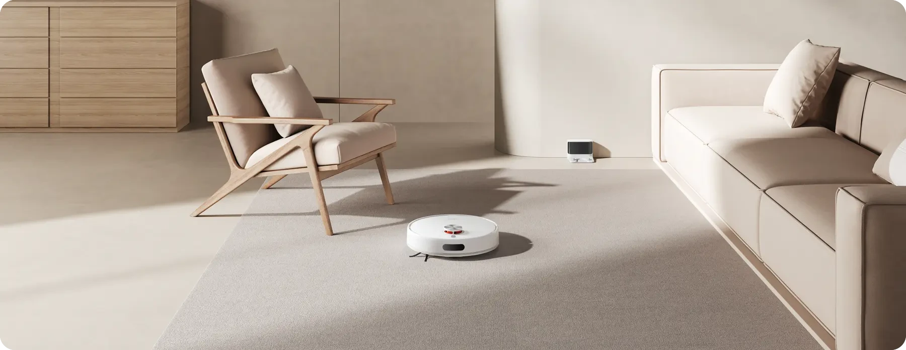 Dulkių siurblys - robotas Xiaomi S40 EU, baltos spalvos aprašymas - Prekės nuotrauka