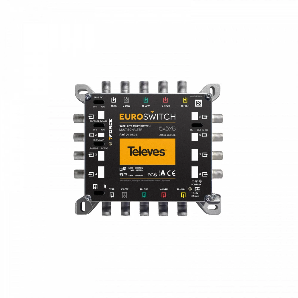 EuroSwitch Televes 5x5x8 ref. 719503 aprašymas - Prekės nuotrauka