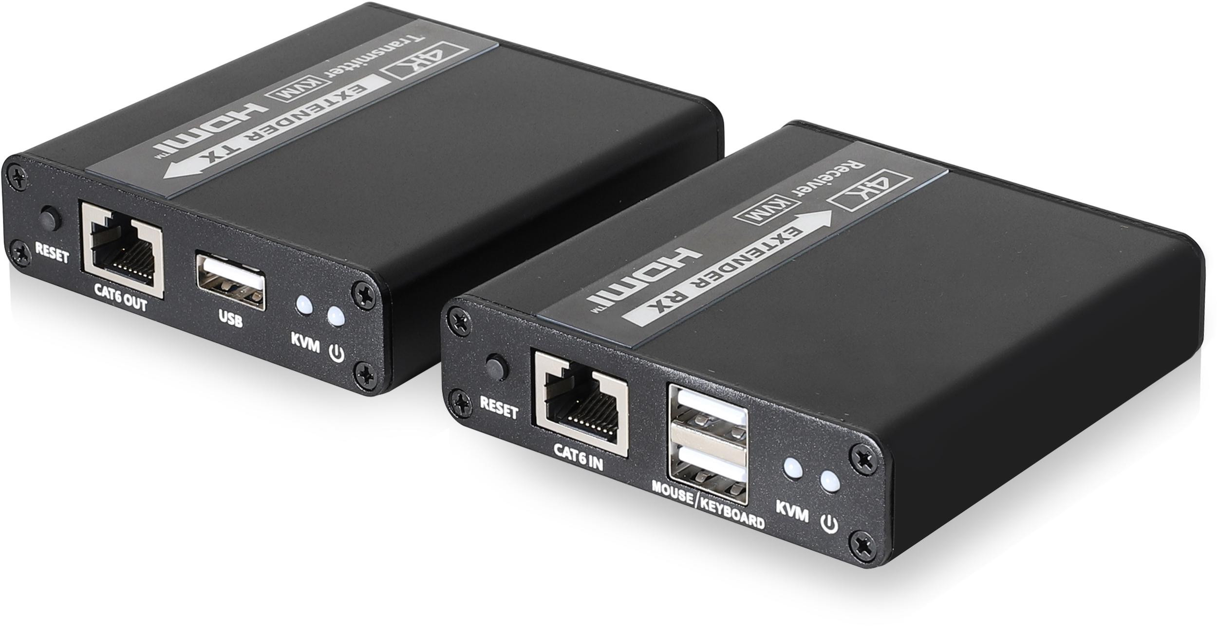 HDMI ilgintuvas Kenik KG-EX70HDMI-U/4K vaizdo + garso + pelė per vytos poros aprašymas - Prekės nuotrauka