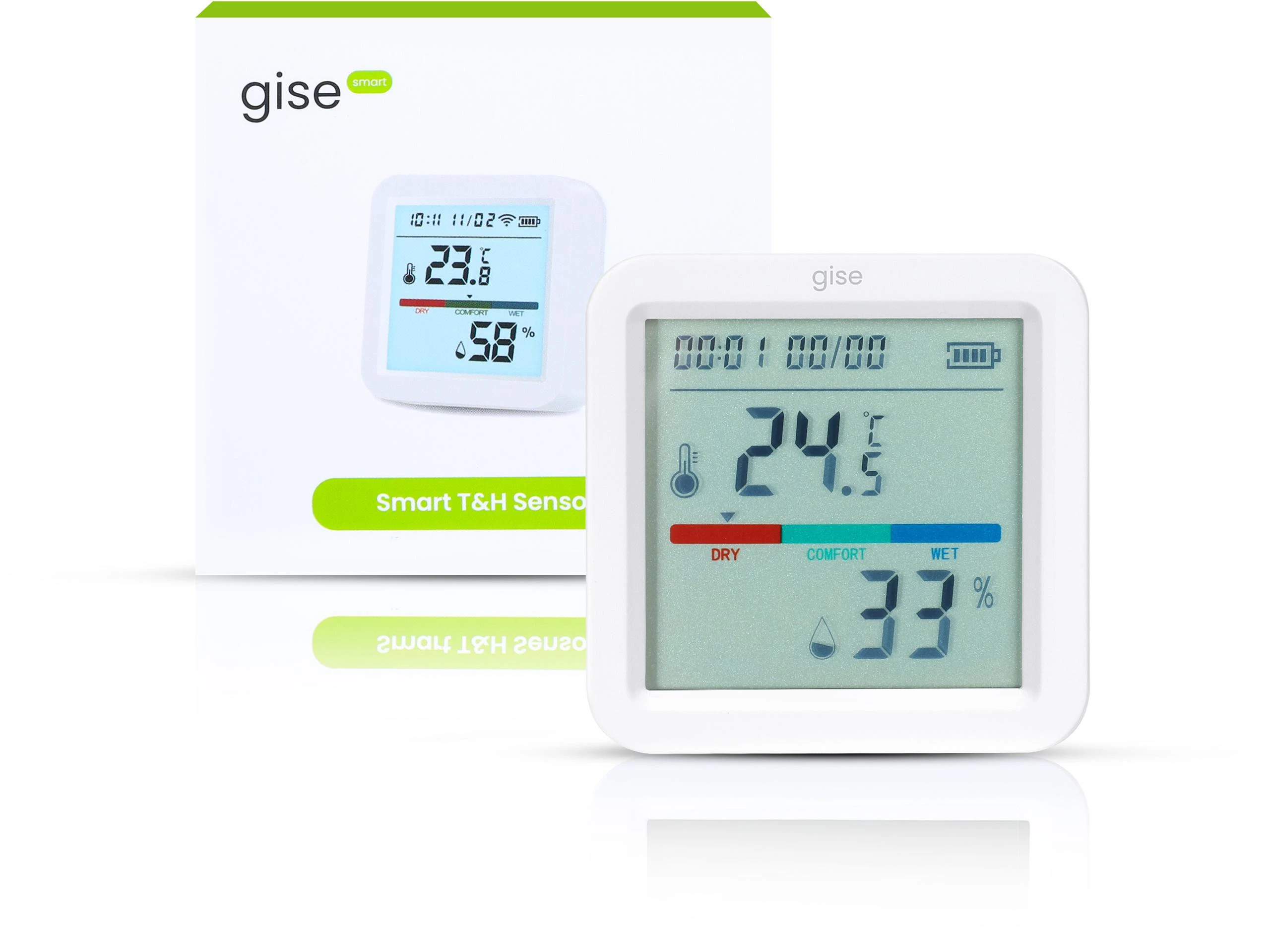 GISE Smart temperatūros jutiklis i wilgotności Wi-Fi | Tuya | GTHS-WF-02 aprašymas - Prekės nuotrauka