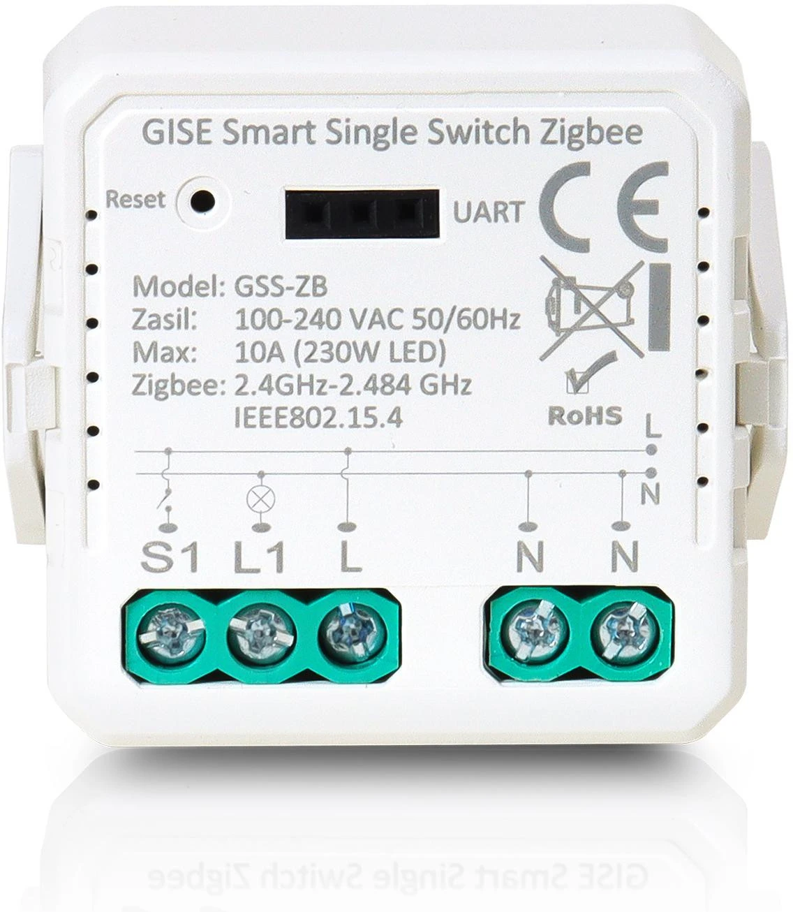 GISE Smart Single Zigbee relės modulis | Tuya | GSS-ZB aprašymas - Prekės nuotrauka
