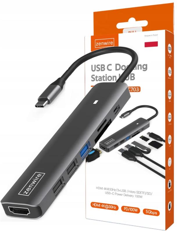 Šakotuvas Stotis/Replikatorius Zenwire USB-C (0000000321) aprašymas - Prekės nuotrauka