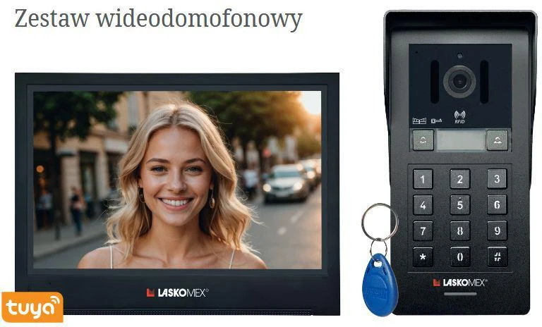„Laskomex“ 2 laidų IP vaizdo domofono komplektas GEMINI ZEST aprašymas - Prekės nuotrauka