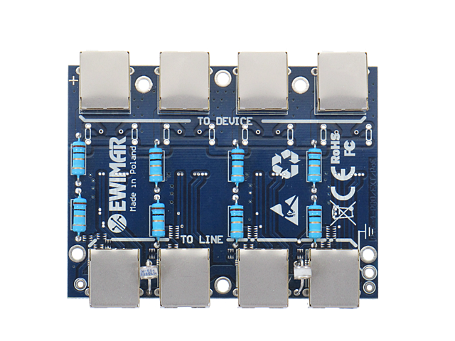 Lan module with surge protection