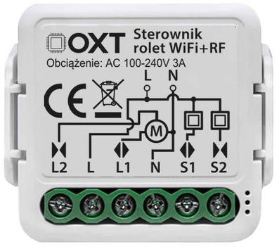 Modulis OXT mini sterownik rolet żaluzji kąt pochylenia lameli WiFi+RF TUYA T229 aprašymas - Prekės nuotrauka