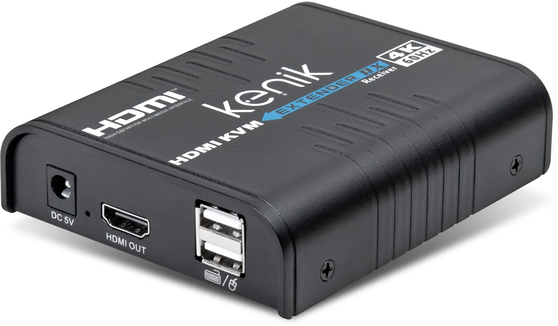 HDMI ilgintuvas-imtuvas Kenik KG-EX120HDMI-U/IP/4K6/Rx vaizdo įrašymo įrenginys + pelė per susuktą porą aprašymas - Prekės nuotrauka