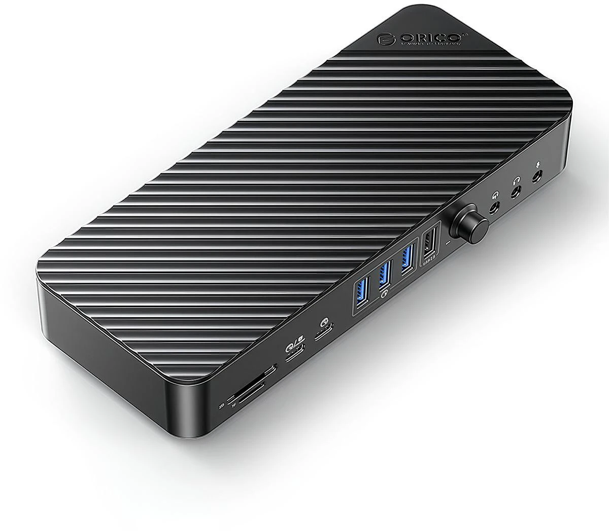 Orico USB-C 10 Gbps, 2x DP 4K, HDMI 4K, PD 60W, 6x USB-A, karty SD, audio aprašymas - Prekės nuotrauka
