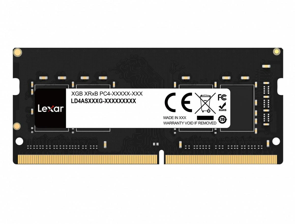 RAM Atmintis DDR4 Lexar SODIMM 16GB (1*16GB) 3200Mhz CL22 aprašymas - Prekės nuotrauka