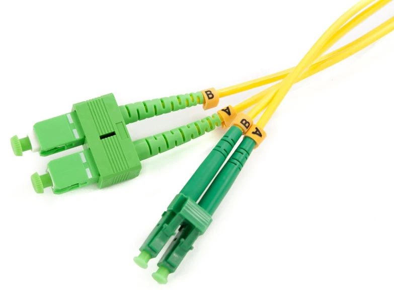 Qoltec OPTIX FIBER OPTIC PATCHCORD SM 5M DUPLEX 9/125, SC/APC-LC/APC 3MM aprašymas - Prekės nuotrauka