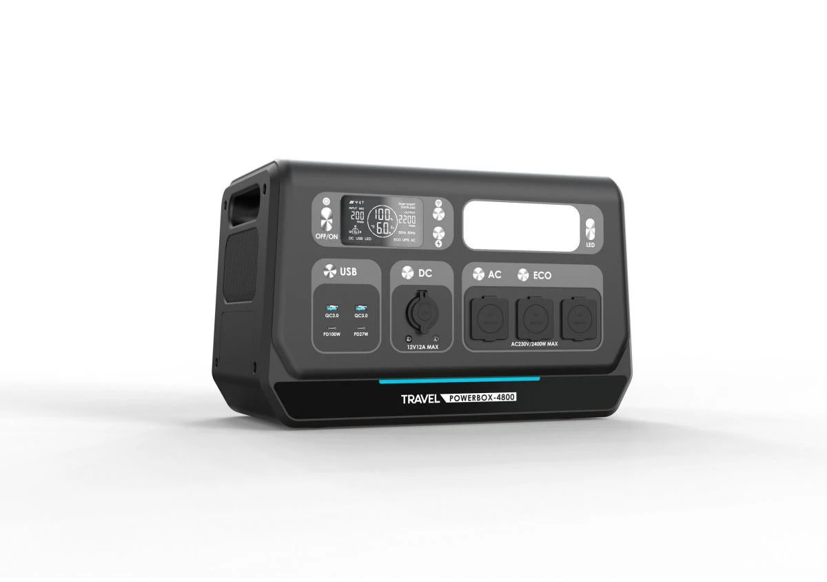 Nešiojama „Volt Polska TRAVEL POWERBOX 4800“ (2400 W) 2048 Wh įkrovos stotelė aprašymas - Prekės nuotrauka