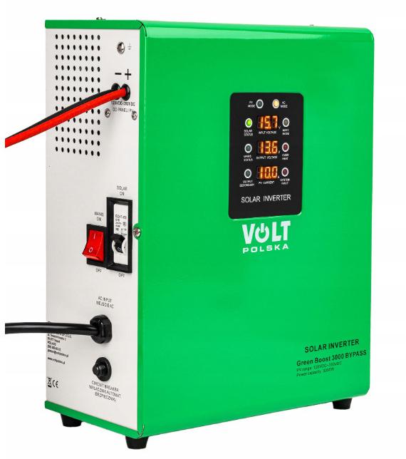 Saulės keitiklis VOLT POLSKA Žalias BOOST MPPT 3000 (120-350VDC) BYPASS aprašymas - Prekės nuotrauka