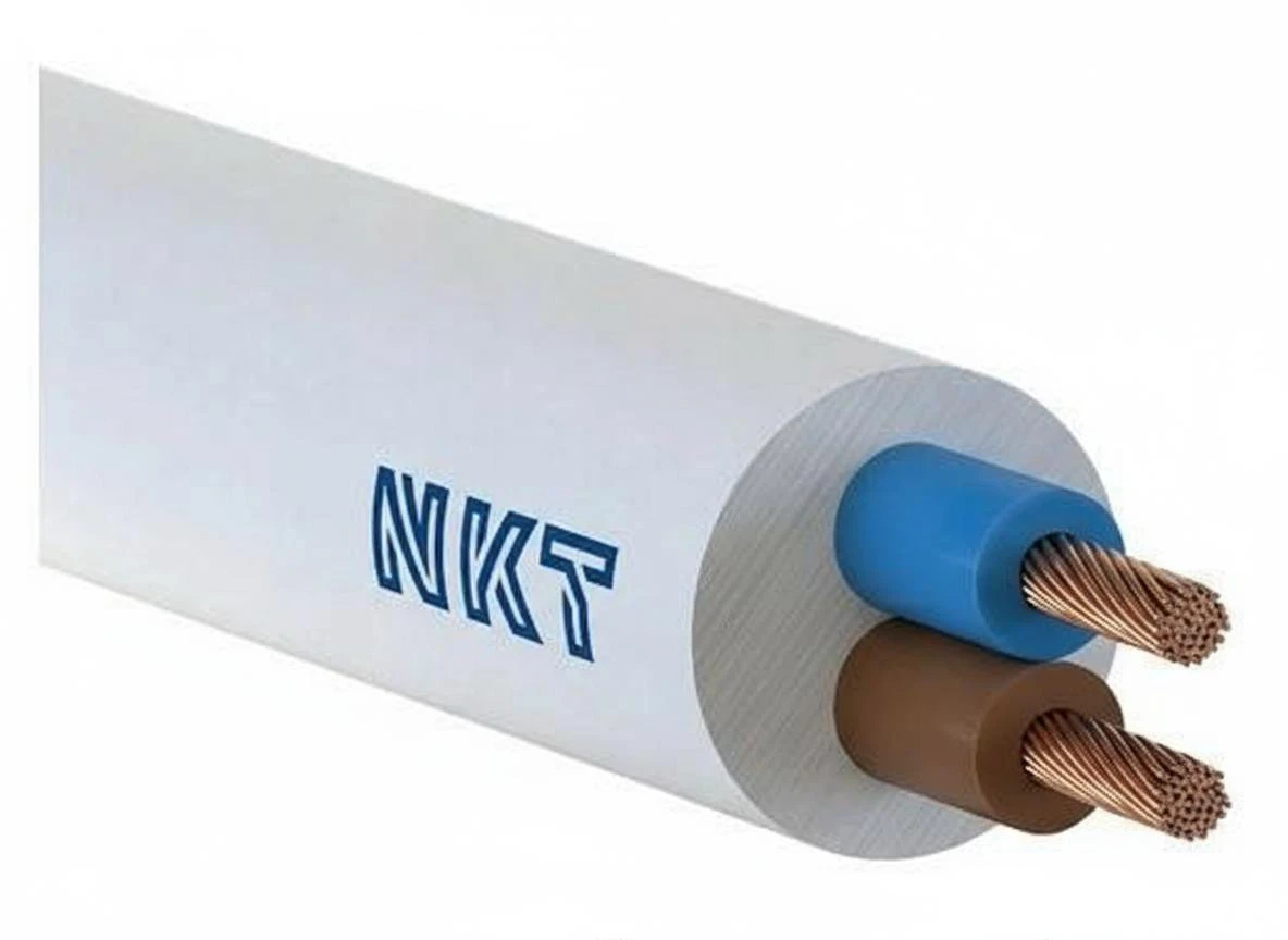 Nkt Spoka Akcyjna Pozostali Przewód H03VV-F (OMY) 2X0,75mm2 NKT 160062000C0100 300/300V 100m balta aprašymas - Prekės nuotrauka
