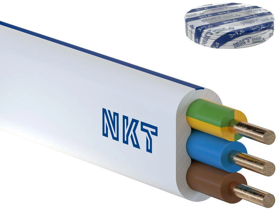 Nkt Spoka Akcyjna NKT instaliacinis PLUS YDYp kabelis 3x1,5 geltonas baltas 450/750V 100m aprašymas - Prekės nuotrauka