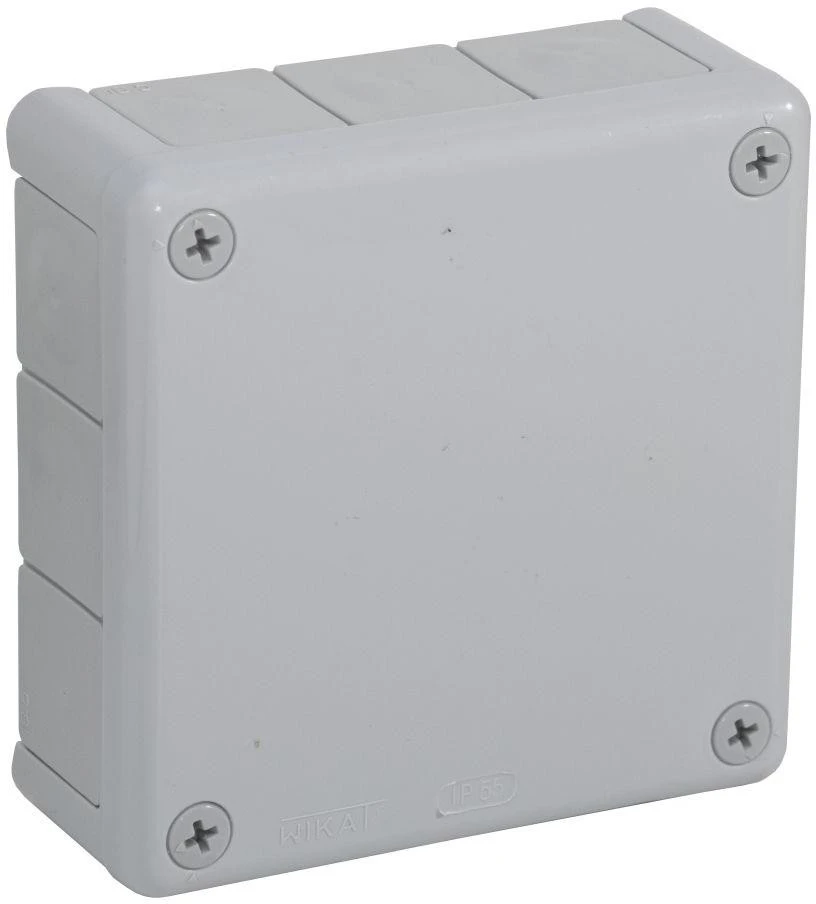 Tuščia ant paviršiaus montuojama dėžutė su 12 įvadų VIPLAST VP-51 Pilkas IP55 118x118x46mm 051-03 aprašymas - Prekės nuotrauka