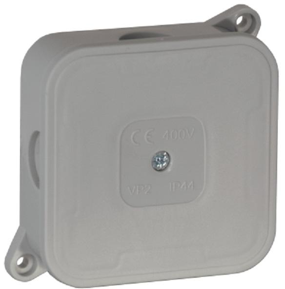 Tuščia ant paviršiaus montuojama dėžutė su 4 įėjimais VIPLAST VP-2 Pilkas IP44 85x85x35mm 027-03 aprašymas - Prekės nuotrauka