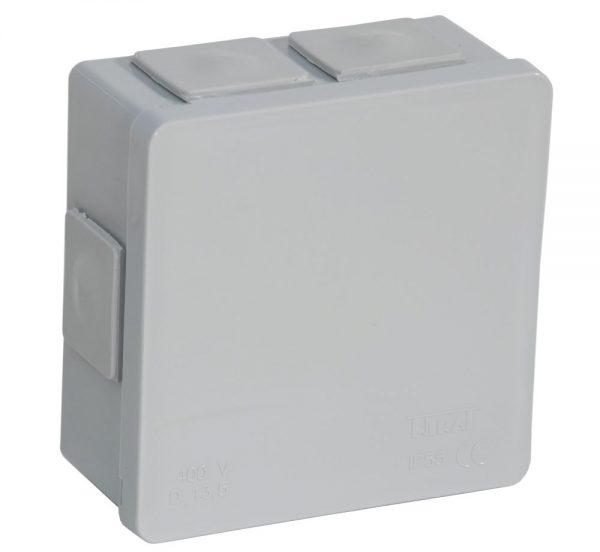 Tuščia ant paviršiaus montuojama dėžutė su 6 įvadais VIPLAST VP-02 click Pilkas IP55 86x86x40mm 002-03 aprašymas - Prekės nuotrauka