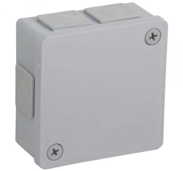 Tuščia ant paviršiaus montuojama dėžutė su 6 įvadais VIPLAST VP-22 Pilkas IP55 86x86x40mm 022-03 aprašymas - Prekės nuotrauka