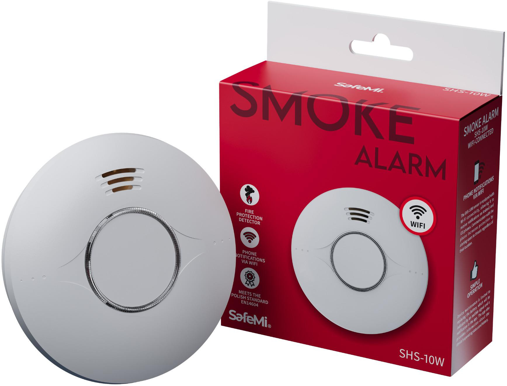 SAFEMI dūmų detektorius - WiFi - 3 metų garantija SHS-10W aprašymas - Prekės nuotrauka SAFEMI dūmų detektorius - WiFi - 3 metų garantija SHS-10W aprašymas - Prekės nuotrauka