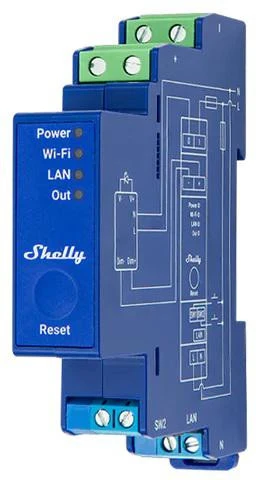 Shelly Pro Dimmer 0/1-10V PM aprašymas - Prekės nuotrauka
