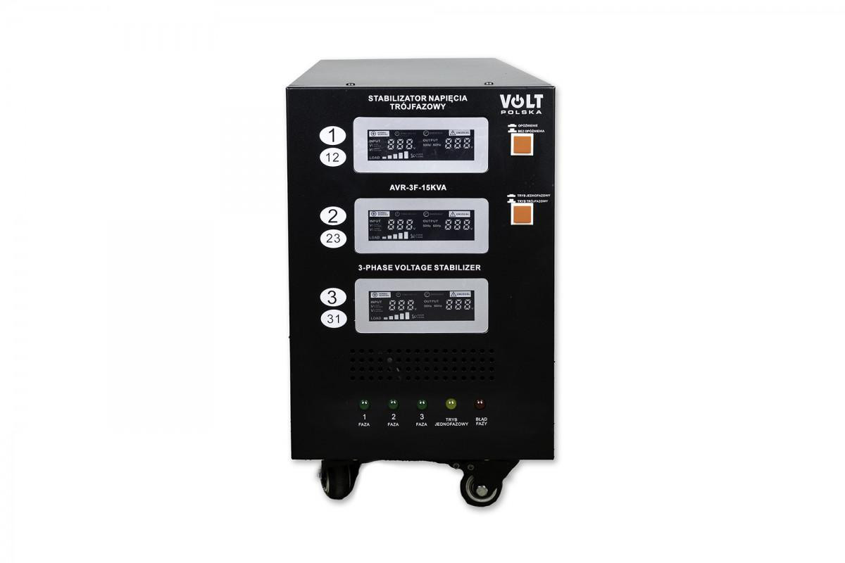 Trifazis įtampos stabilizatorius Volt Polska AVR PRO 15000 3% SERVO 3-F aprašymas - Prekės nuotrauka