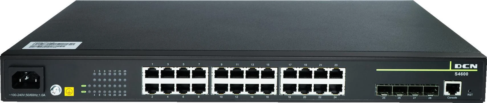 Šakotuvas D-Link SWITCH DCN S4600-28P-SI-R3.5 L2 24xRJ45/4xSFP aprašymas - Prekės nuotrauka