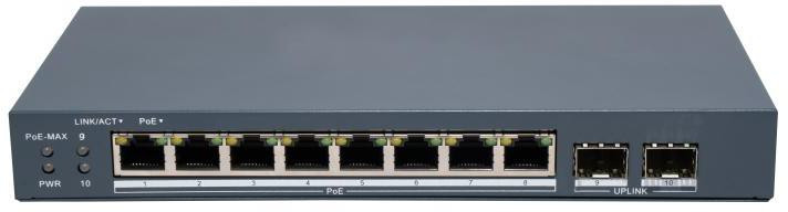Šakotuvas Switch Hikvision DS-3E1510P-EI/M-8P2F aprašymas - Prekės nuotrauka