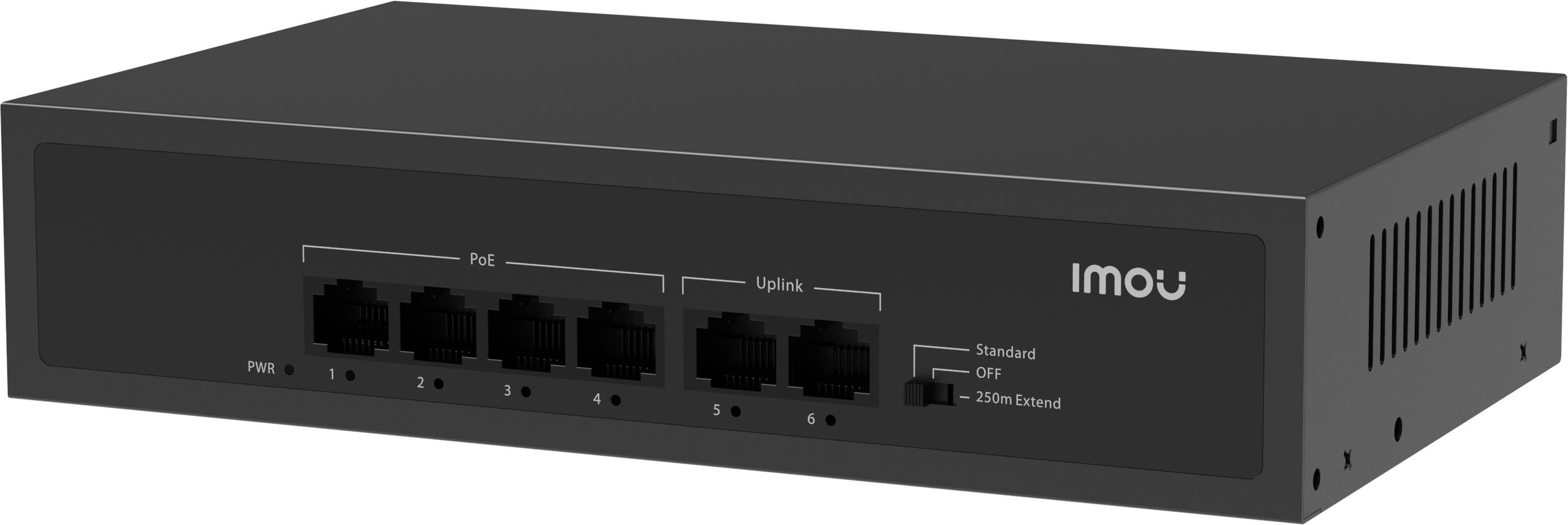 Šakotuvas Switch Imou SF106P 6-Portowy 4x PoE 2x Uplink aprašymas - Prekės nuotrauka