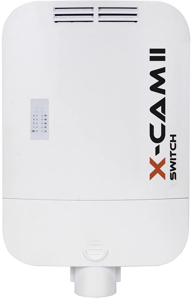 Šakotuvas SWITCH POE CAMSAT X-CAM II jungiklis PoE+ 4F TX13 (12V, TX1310, RX1550) aprašymas - Prekės nuotrauka