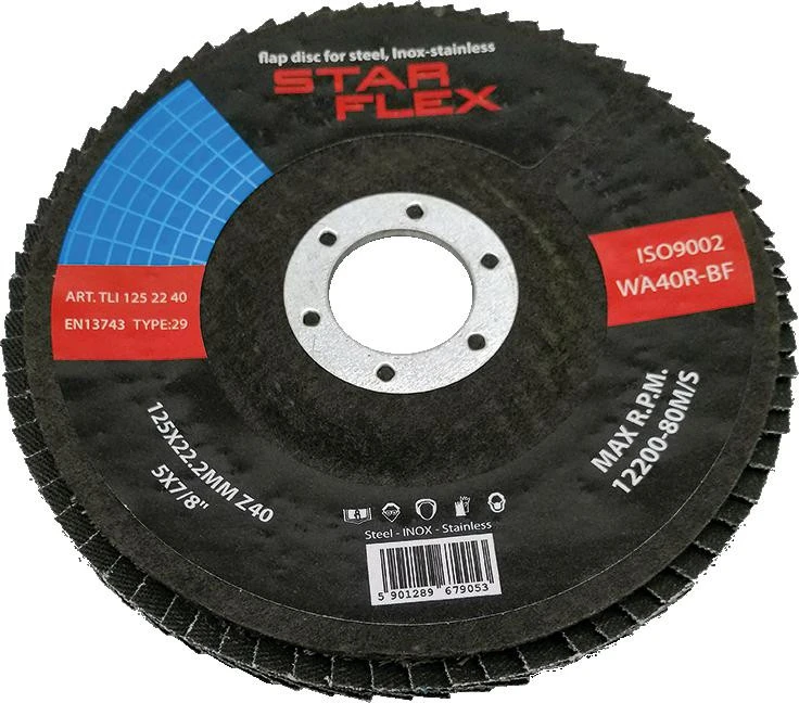 PSG Tarcza listkowa Star Flex T29 125-22 gran 40 INOX TLI1252240 aprašymas - Prekės nuotrauka