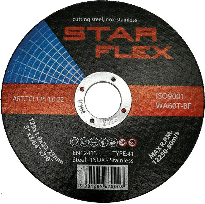 PSG Tarcza tnąca Star Flex T41-125-1,0 WA60T-BF-INOX TCI1251022 aprašymas - Prekės nuotrauka